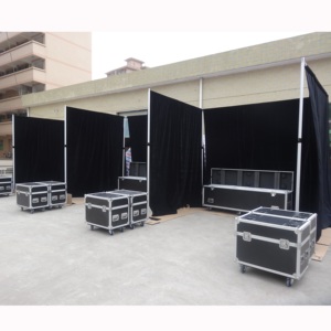 ระบบขาตั้งฉากหลังแบบพกพาพร้อมผ้าม่านสำหรับตกแต่งงานแต่งงาน - Product Image 2