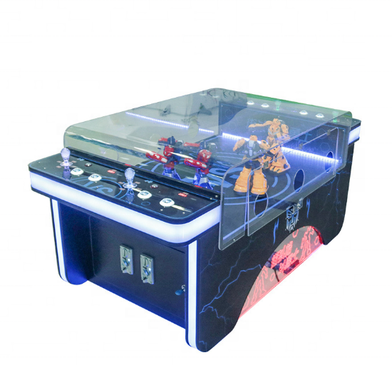 Attractive Design Arcade Robot Fighting Game Machine Coin Operated for 4 Players with Metal Cabinet for Kids