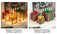 Lumières d'ambiance de Noël scintillantes, nouvelle arrivée transfrontalière, lumières LED décoratives festives, ensemble de 3 pièces, boîte cadeau de Noël
