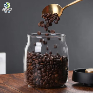 Recipientes de Vidrio Modernos y Personalizables <span class=keywords><strong>Vacare</strong></span> para Café, 400ml 700ml 1100ml, Frascos Sellados al Vacío con Tapa Deslizante, Contenedores para Almacenamiento de Alimentos - Product Image 4