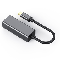 Adaptor USB-C ke RJ45 Gigabit Ethernet 1000Mbps Konverter LAN Berkabel Kartu Jaringan untuk Laptop MacBook iPad