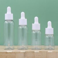 Flacon compte-gouttes PET de 30 ml, 40 ml, 50 ml, 60 ml avec logo personnalisé pour la distribution de lotion et de shampoing