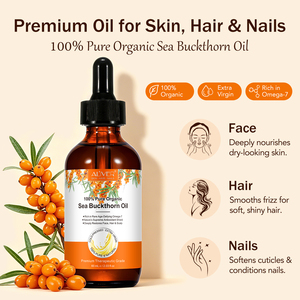 ALIVER Aceite de Espino Amarillo Puro Orgánico Prensado en Frío 60ml, Antioxidante, Nutre, Suaviza, Aceite Esencial Premium para Piel, Cabello y Uñas - Product Image 2