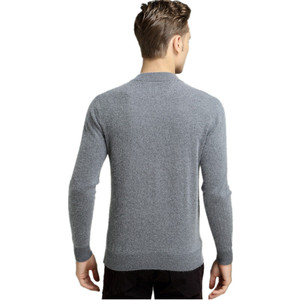 OEM <span class=keywords><strong>Cardigan</strong></span> en cachemire à col de baseball avec fermeture éclair complète personnalisé pour hommes <span class=keywords><strong>Cardigan</strong></span> en cachemire mélangé de <span class=keywords><strong>laine</strong></span> pour hommes - Product Image 3