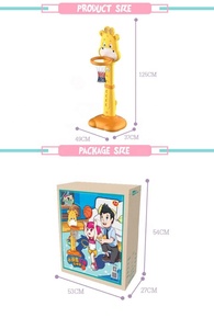 Jouet de basket-ball pour enfants, <span class=keywords><strong>jeu</strong></span> de sport d'intérieur, panier de basket-ball réglable sur pied en forme de girafe - Product Image 3