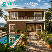 Casas Modulares Prefabricadas AKAY, Construcción en Paquete Plano, Ensamblaje Flexible, Casa Prefabricada Portátil Tipo Villa para Apartamento