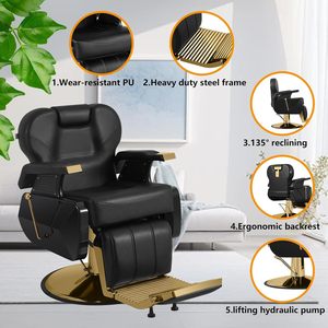 Silla Profesional <span class=keywords><strong>de</strong></span> Barbería Vintage <span class=keywords><strong>para</strong></span> Afeitado y Estilismo Silla Ajustable <span class=keywords><strong>para</strong></span> Corte <span class=keywords><strong>de</strong></span> Pelo en Salón <span class=keywords><strong>de</strong></span> Peluquería <span class=keywords><strong>para</strong></span> <span class=keywords><strong>Hombres</strong></span> - Product Image 3