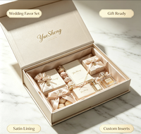 Boîte cadeau personnalisée en carton magnétique avec finition brillante et dorure à chaud, en forme de livre, pour mariage, vente en gros, service ODM
