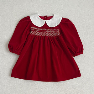 Vestito Natalizio per Bambine 1-6 Anni, Abito da <span class=keywords><strong>Capodanno</strong></span> per Bambine, Vestiti Rossi per Bambine, Costume da Principessa per Festa <span class=keywords><strong>di</strong></span> Natale - Product Image 3