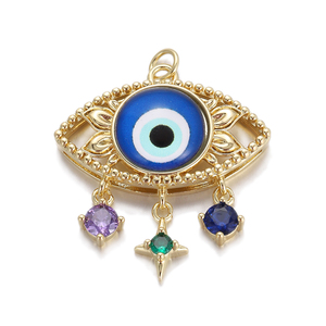 Diy Charms for Make Earrings Bracelet Necklace Bohemia Star Eyes Hearts for <strong>Jewelry</strong> Making <strong>Supplies</strong> Gold Color Dijes <strong>Designer</strong> - Product Image 4