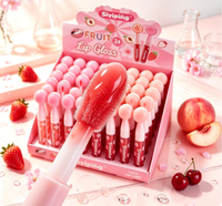 Siyiping hydratant fruits brillant à lèvres marque privée paillettes doux personnalisé végétalien haute brillance dodu en gros brillant à lèvres ensemble