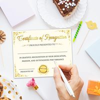 Certificats de reconnaissance personnalisés, certificats de récompense en feuille d'or pour la remise des diplômes scolaires, certificat d'accomplissement vintage