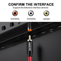 Conector RCA a RCA, conector ecológico de pvc, color dorado, cable auxiliar de audio, 1m, 3m, 5m, precio de fábrica