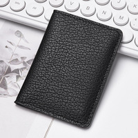 Dompet Kulit PU Pria Baru Pola Berkilau Mewah Slot Multi Kartu Ringan Sederhana Tas Kartu Kecil Tempat Kartu Klip Uang