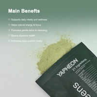Poudre de superaliments personnalisée 21 Greens Blend, supplément quotidien de fibres pour la santé intestinale avec probiotiques et spiruline