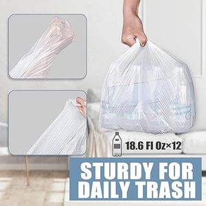 ถุงขยะขนาดเล็ก 4 แกลลอน ยี่ห้อหัวหม่าเหิงชุน จำนวน 250 ใบ ไม่มีกลิ่น โปร่งใส ทนทาน เหมาะสำหรับห้องน้ำ ห้องครัว สำนักงาน - Product Image 3