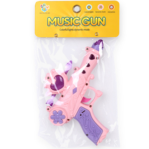 Pistola eléctrica de juguete para niñas, juguete con luces, música, rosa, corazón, vibración, sonido de dibujos animados, ligera, ocho tonos - Product Image 4