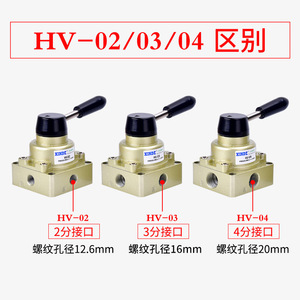 Válvula Rotativa Manual KINDP HV-04 de Tres y Cuatro Vías, Válvula de Control Neumática de Latón Operada Manualmente - Product Image 4
