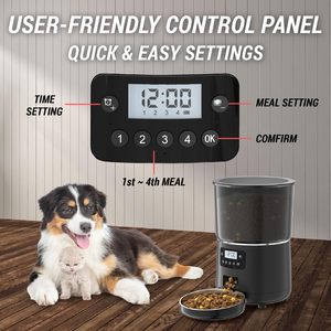 Comedero Automático para Gatos de 4L, Dispensador de Comida Temporizado, Portátil, Diseño Patentado <span class=keywords><strong>Anti</strong></span>-<span class=keywords><strong>Cucarachas</strong></span>, Fácil de Limpiar, Ultra Silencioso - Product Image 3
