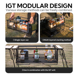 Panier de rangement de bureau Campingmoon - Organisateur pliable en maille métallique pour bureau, maison et camping en plein air, rangement alimentaire - Product Image 4