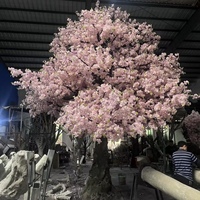 Pohon Bunga Sakura Buatan PE Besar Tahan UV Ramah Lingkungan untuk Dekorasi Rumah, Pesta, dan Pernikahan