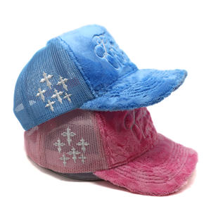 หมวกแก๊ปตาข่ายกำมะหยี่ 5 ชิ้น แบบกำหนดเอง พร้อมปักโลโก้ตามสั่ง - Product Image 2