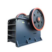 Concasseur à mâchoires pour pierre, à double volant d'inertie, avec réduction des vibrations, châssis en acier moulé, réglage par cale, capacité 5-20 t/h, pour le recyclage du calcaire et du béton
