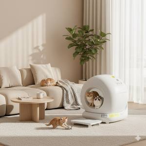 Caja de Arena Inteligente Automática para Gatos con Control por APP, Eliminación de Olores, 10 Sensores de Seguridad y Autolimpieza para Múltiples Gatos - Product Image 1