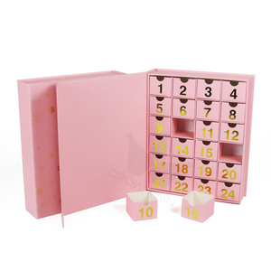 Sept Festival Direct Supply Wholesale Empty 24 Days Countdown Advent Calendar <b>Boxes</b> Pink <b>Christmas</b> Perfume Cosmetic Box - Product Image 3