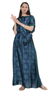 2024 vente chaude nouveau Style doux soie Poncho <span class=keywords><strong>robe</strong></span> dames luxe tenue décontractée en vrac femmes enceintes Abaya fournisseur en gros - Product Image 4