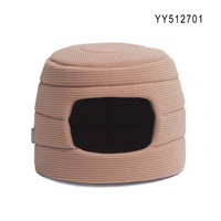 Lit pour chat en velours multi-styles, tente abri pour chat, lit pour animaux de compagnie de petite et grande taille, emballé en carton pour une utilisation en intérieur