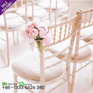 Cheap Price Bamboo Design Back Armless Banquet Event Furniture Solid Wood Tifany Hotel Chavari Chairs Wedding