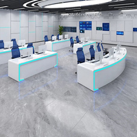 Poste de travail informatique modulaire et écologique personnalisé pour centre de commande et de surveillance, salle de contrôle et bureau d'hôtel