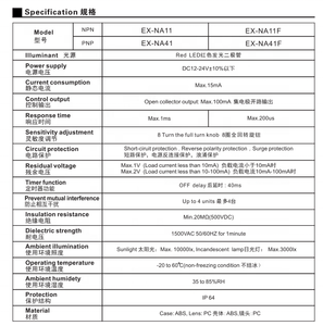 Бамбуковая пряжа EX-NA11 NPN матричный волоконно-оптический датчик Gtric - Product Image 2