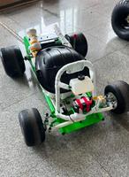 Tricycle électrique Drift Infantil à clé, moteur de roue avant, kit d'essieu arrière avec roues, lumières, kart, chariot