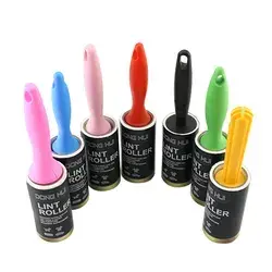 Low MOQ Hot Sale Custom Size 10 Cm 60 Refills Household Paw Shaped Stick It Roller Pet Hair Remover Reusable