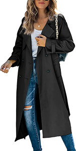 Nueva Gabardina Cortavientos Elegante para Mujer de Primavera y Otoño con Forro y Cinturón, Abrigo Largo de Moda para Dama - Product Image 3