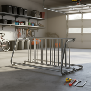 Support de vélo double face D0100HADAFY, 59 pouces de long, fixation au sol, rangement de garage, acier durable, revêtement en poudre - Product Image 2