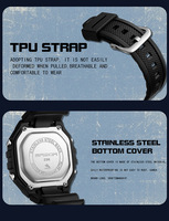 Montre numérique sportive lumineuse étanche, personnalisable OEM, professionnelle, moderne, raffinée et sophistiquée pour un style de vie actif
