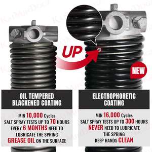 High Precision Electrophoresis Pair of 0.192X2"X16.5" Garage Door Torsion <b>Springs</b> Set Non-Slip Winding Bars Gloves - Product Image 4