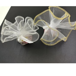 Cercles en tulle organza brillant personnalisés de 22,5 cm (9 pouces) de diamètre, blancs <span class=keywords><strong>au</strong></span> <span class=keywords><strong>centre</strong></span> avec des cercles scintillants en bordure, pour la décoration de fête - Product Image 5