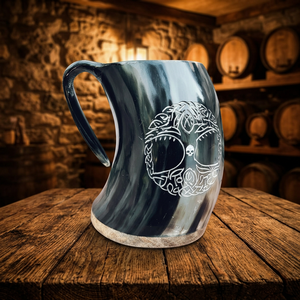 Viking Style Natural <b>Buffalo</b> <b>Horn</b> Mugs Fancy Beer Bar Event Party Supplies Handmade Eco-Friendly Waterproof Custom Size - Product Image 4