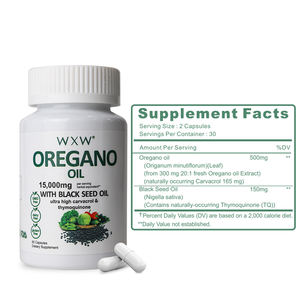 Cápsulas de aceite de orégano WXW, suplemento natural, cápsulas de aceite de orégano salvaje vegano, cápsulas de aceite de orégano - Product Image 2
