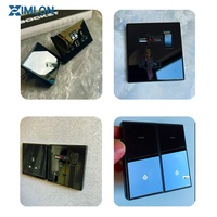 Prise murale universelle électrique XIMLON 13A norme britannique avec 2 ports USB et 1 port USB-C, indice de protection IP21, verre trempé