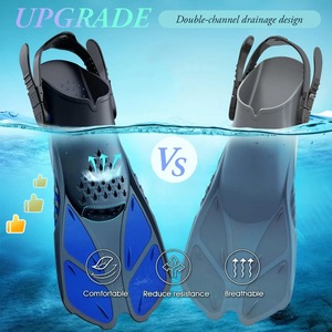<span class=keywords><strong>Aletas</strong></span> de Natación de Ajuste Cómodo, <span class=keywords><strong>Aletas</strong></span> de Snorkel con Talón Ajustable para Principiantes y Deportes Acuáticos - Product Image 4