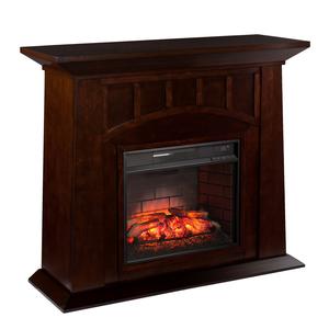 <span class=keywords><strong>Cheminée</strong></span> électrique LED moderne avec chauffage électrique 3D en bois brun pour le chauffage - Product Image 2