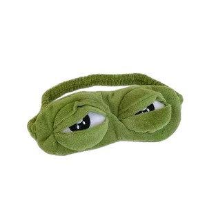 Maschera per Dormire Divertente con Espressione di Rana Triste, Accessorio Creativo in Peluche per Feste - Product Image 4