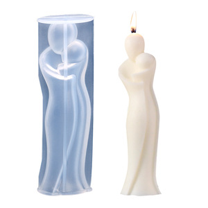Moule à bougie en silicone 3D Mère et Bébé, grand moule à cire personnalisé pour la fabrication d'ornements DIY pour la Fête des Mères - Product Image 1