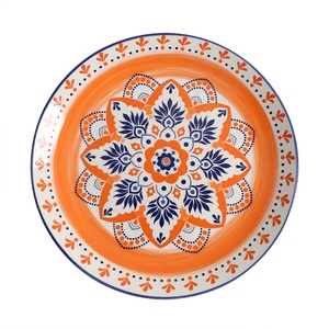 <span class=keywords><strong>Assiette</strong></span> en céramique écologique personnalisée avec motif de dessin animé rond coloré Plat de service en <span class=keywords><strong>porcelaine</strong></span> pour la maison <span class=keywords><strong>ou</strong></span> les fêtes - Product Image 1