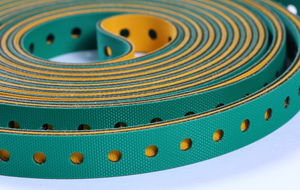 1.5mm màu vàng/Màu Xanh Lá Cây đấm thắt lưng chất lượng cao truyền tải điện vành đai sản xuất băng tải cao su cho Máy Tròn - Product Image 6